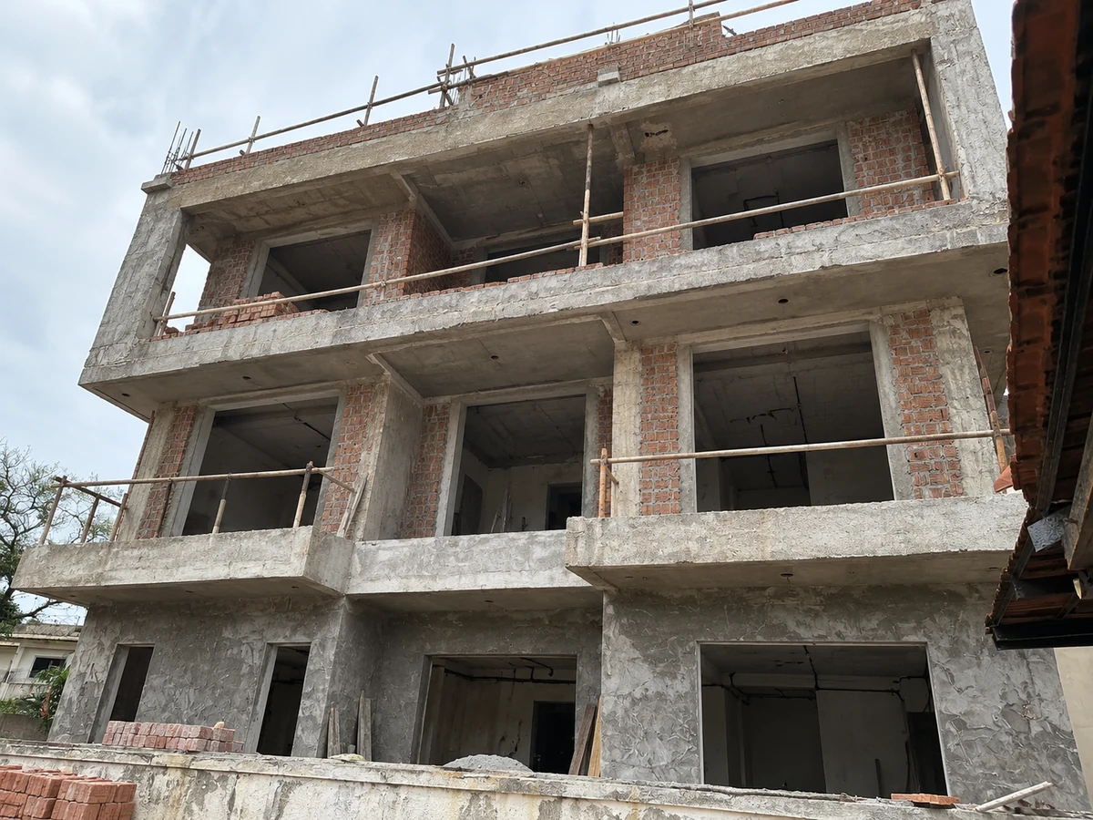 Original site condition before residential exterior renovation